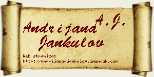 Andrijana Jankulov vizit kartica